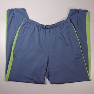 Nike Track Pants Jogger Blue Stretch Dri-Fit Ankle Zip Mens Medium x 32